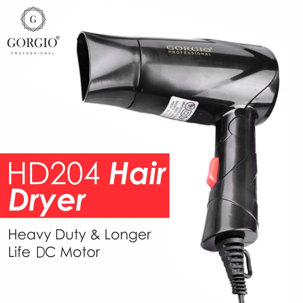 Gorgio Professional Foldable Travel Hair Dryer HD-204