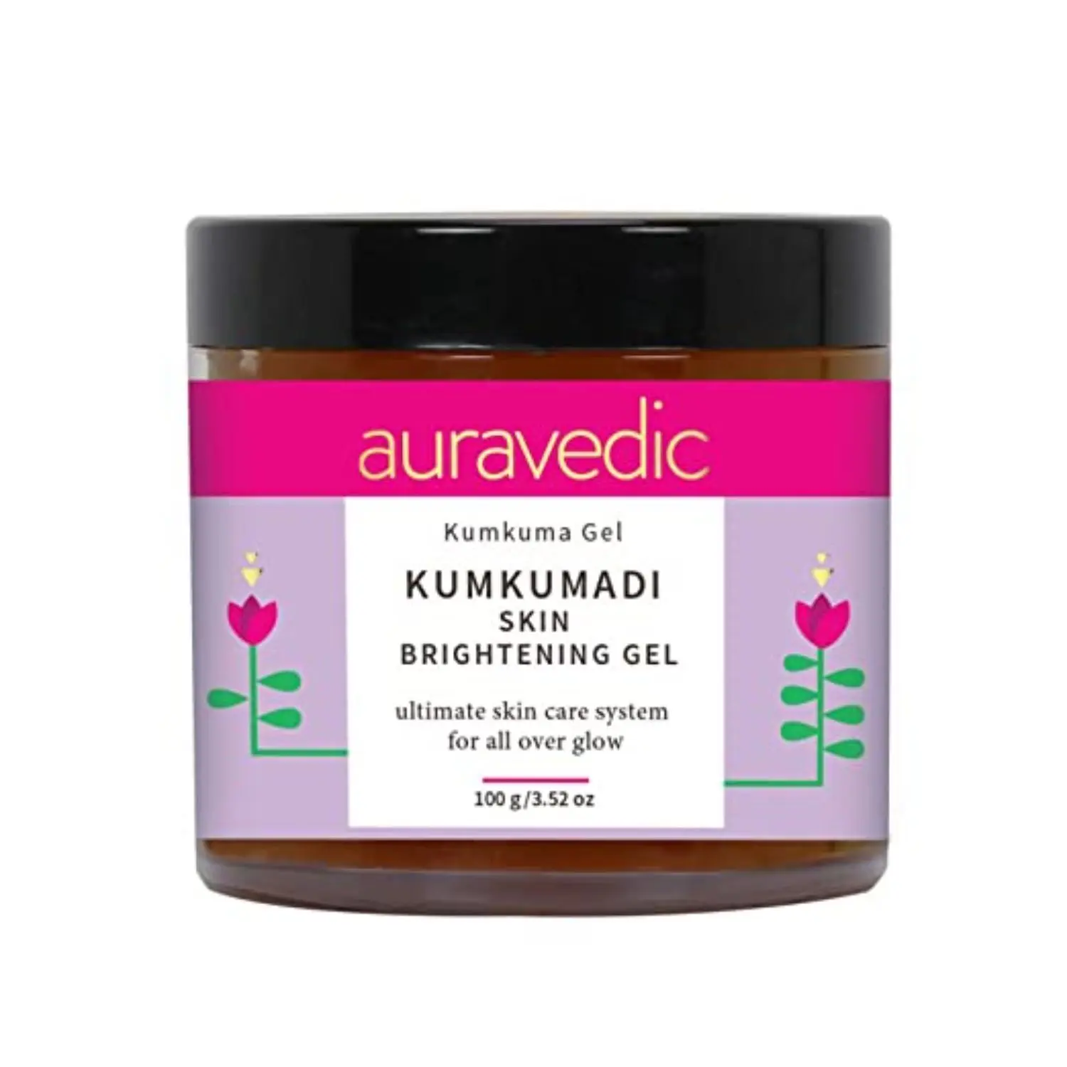 AURAVEDIC Kumkumadi Skin Brightening Gel, 100 G with Kumkumadi Tailam.Kumkumadi Face Oil for Glowing skin- Kumkumadi Gel for Pigmentation,Dark Spots,Skin Whitening,Skin Brightening,Skin Lightening for Women / Men