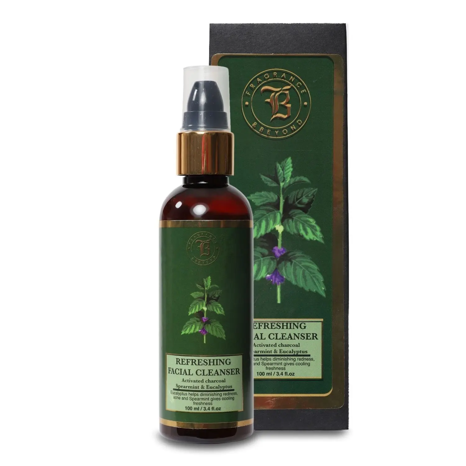 Fragrance & Beyond Aromatherapy Spearmint & Eucalyptus Facial Cleanser/ 100ml/ Sulphate & Paraben Free/ Made In India