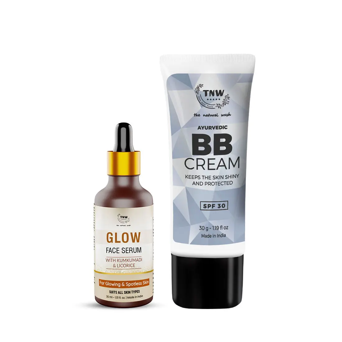 Combo of 2- BB Cream 30 gm & Glow Face Serum 30ml