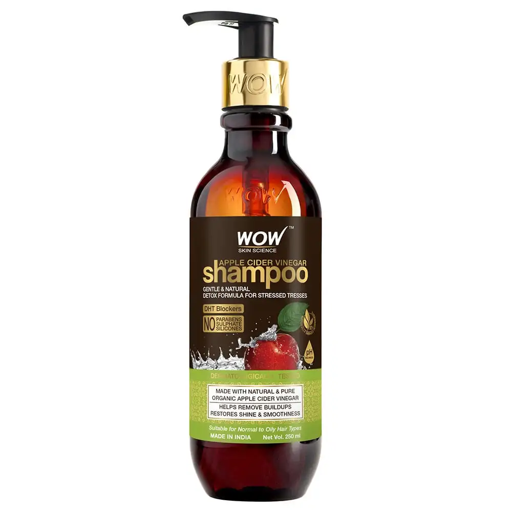 WOW Skin Science Apple Cider Vinegar Shampoo,  250 ml  for Normal to Oily Hair Types