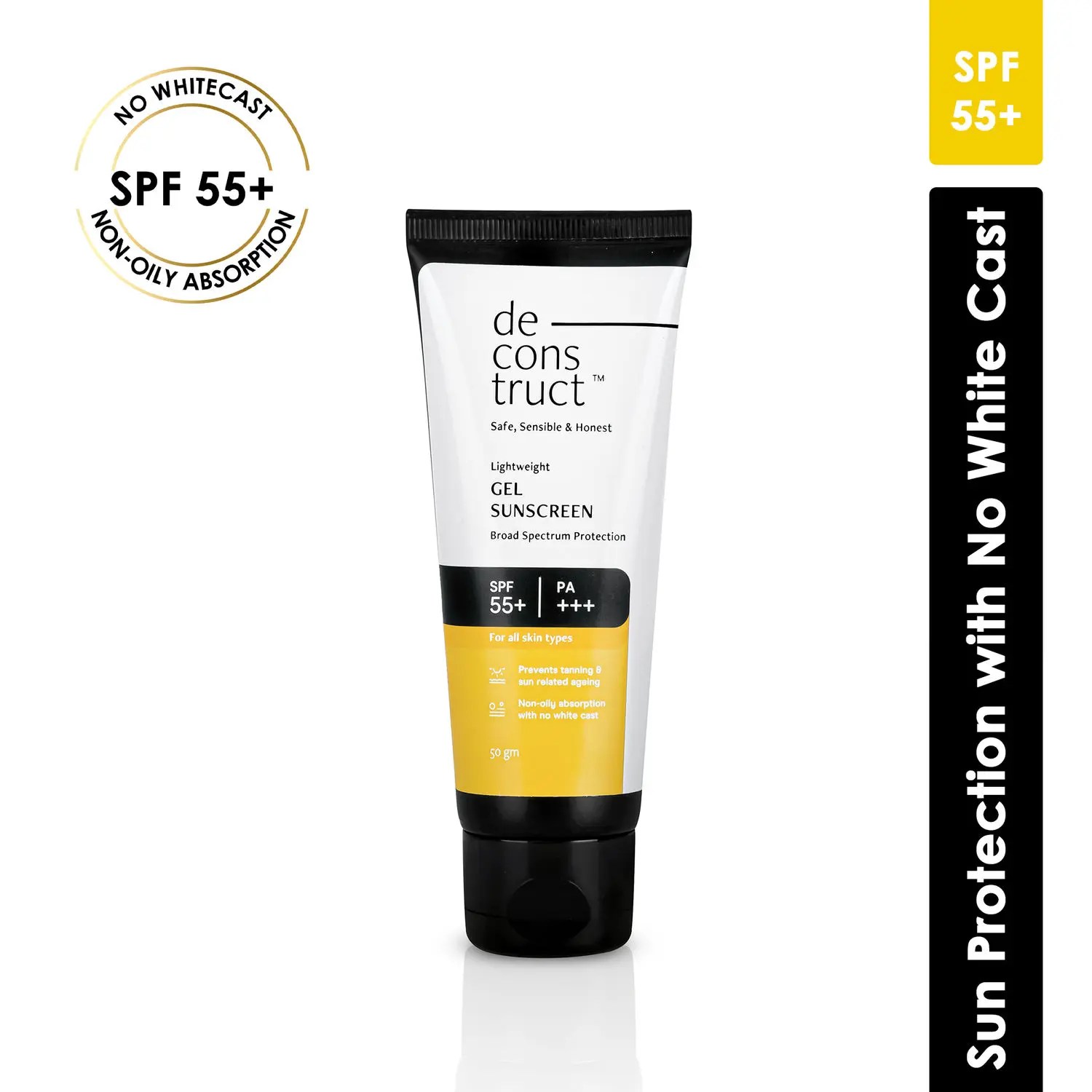 Deconstruct Lightweight Gel Sunscreen- SPF 55+ and PA+++ (50 g)