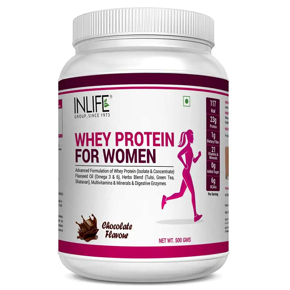 INLIFE Whey Protein for Women,  1.1 lb  Chocolate