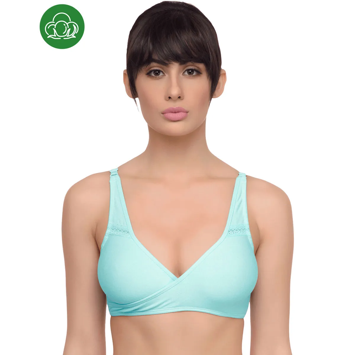 Inner Sense Organic Antimicrobial Sleeping/Feeding Bra - Blue