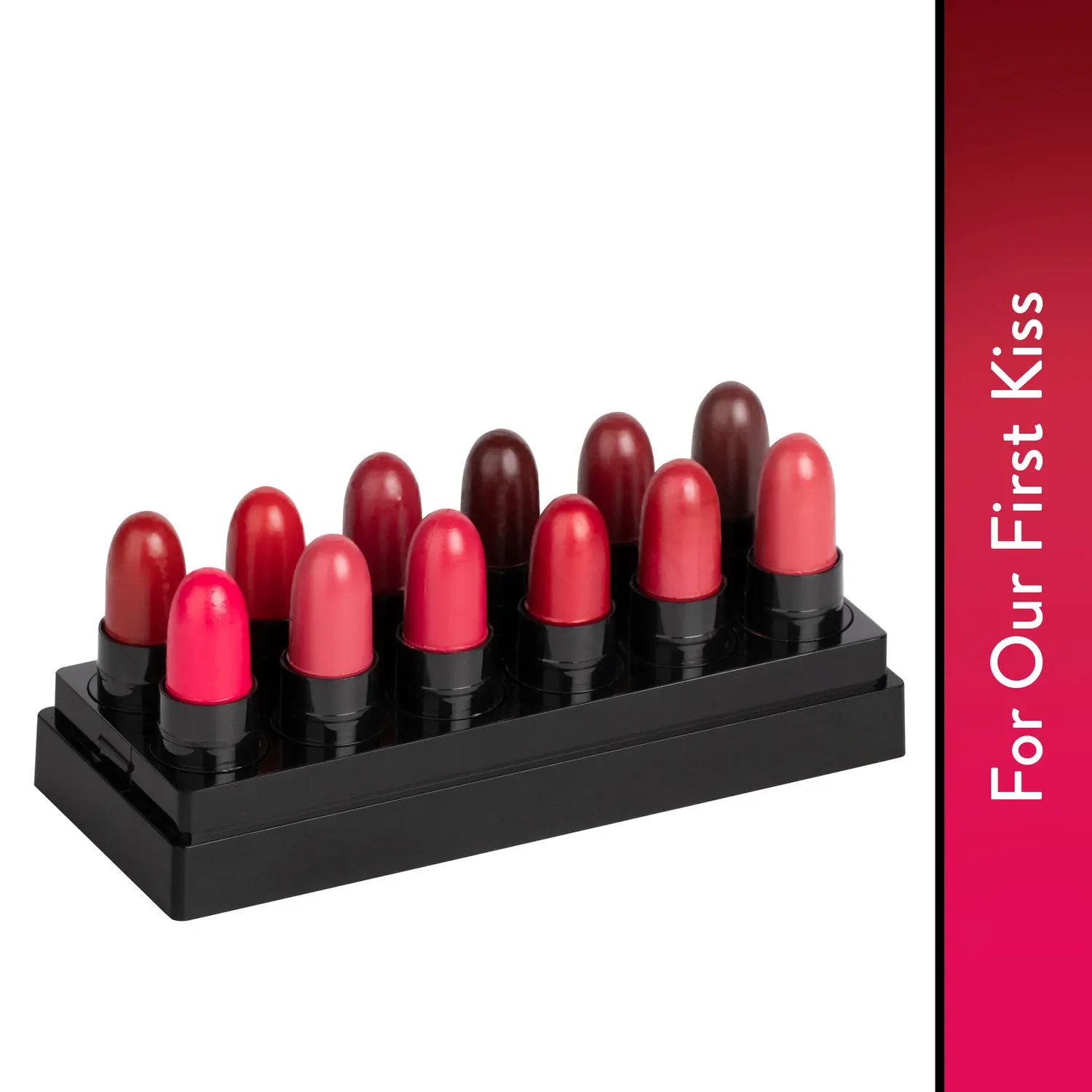 Stay Quirky Lipstick Soft Matte Minis|12 in 1|Long lasting|Smudgeproof|Multicolored| - For Our First Kiss Set of 12 Mini Lipsticks Kit 9 (14.4 g)