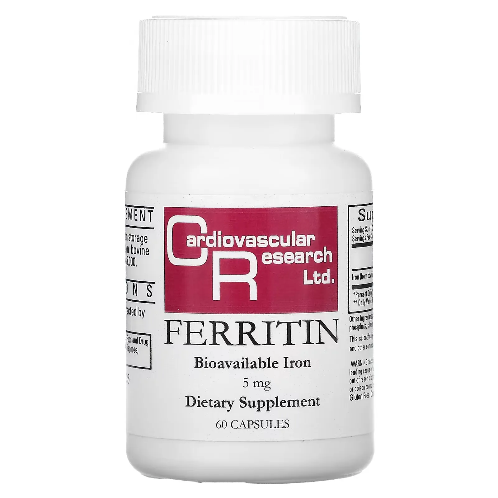 Ferritin, 5 mg, 60 Capsules