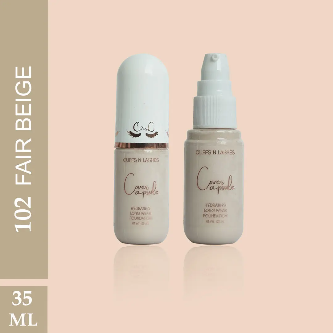 Cuffs N Lashes Cover Capsule Hydrating Foundation, Porcelain 101