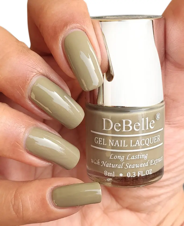 DeBelle Gel Nail Lacquer Creme Pastel Olive jade - Olive Green, (8 ml)