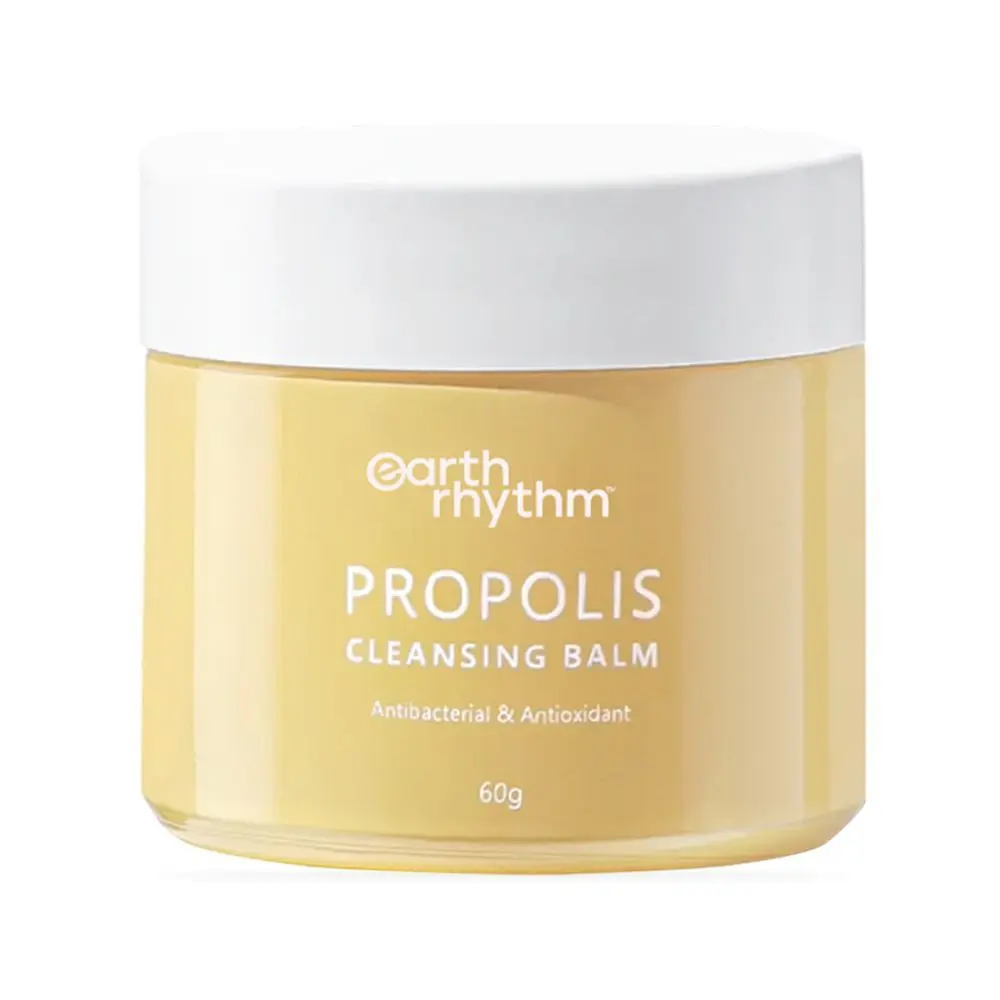 Earth Rhythm Cleansing Balm with the goodness of Propolis & castor Oil |Gently Removes Makeup, Retain Moisture, Soothe Problematic Skin | for All Skin Types | Women - 60 G