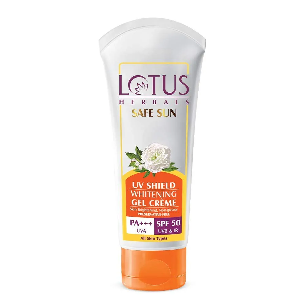 Lotus Herbals Safe Sun UV Shield Whitening Gel Cream SPF 50 UVB & IR PA+++