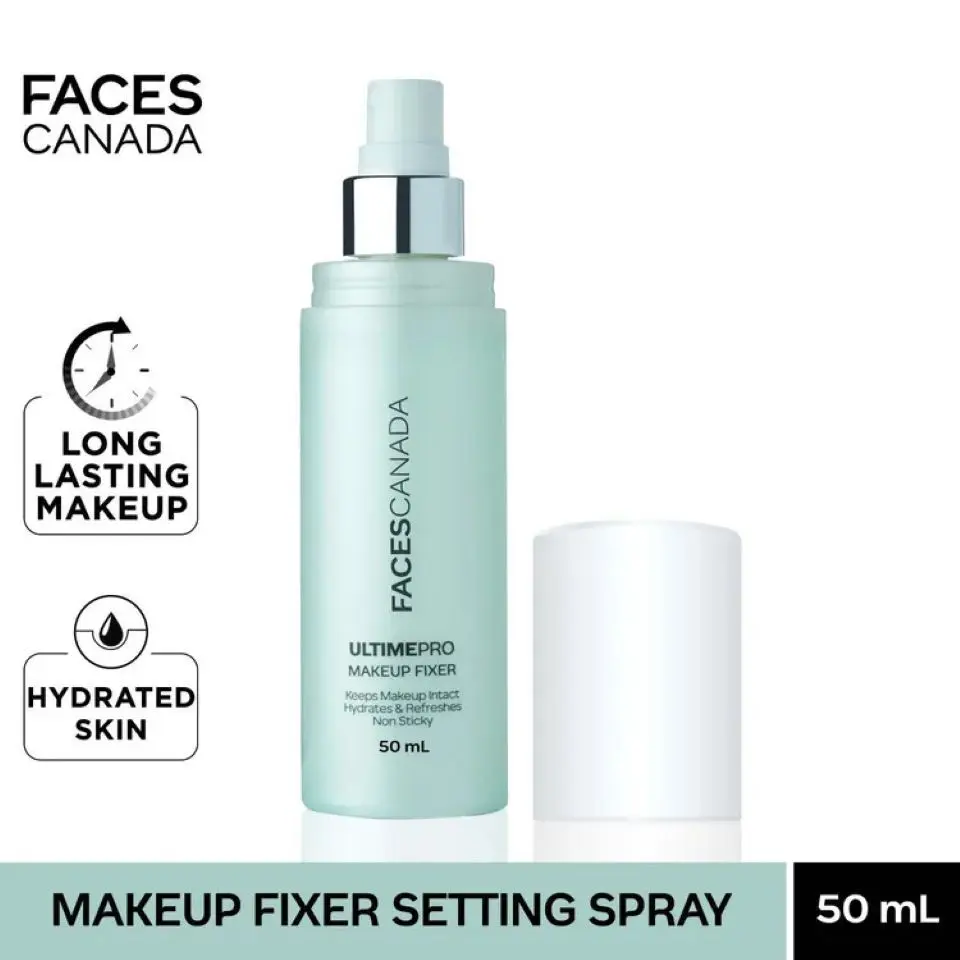 Faces Canada Makeup Fixer | Setting Spray | Keeps Makeup Intact | Chamomile and Hyaluronic Acid  | Hydrates & Refreshes Skin 50ml