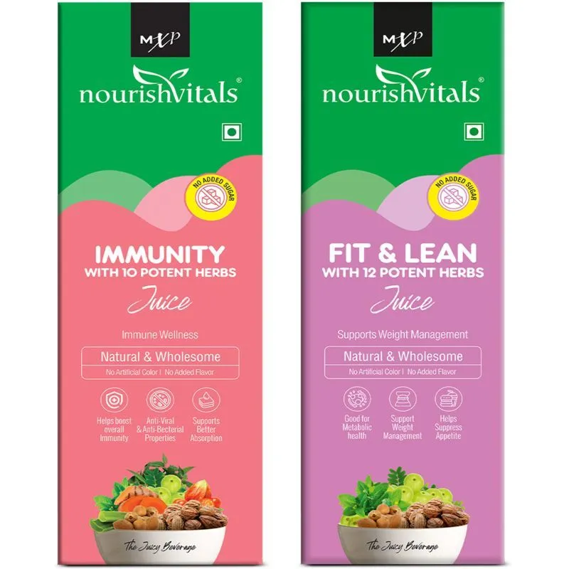 Nourish Vitals Healthcare Juices Combo - Immunity Juice + Fit & Lean Juice