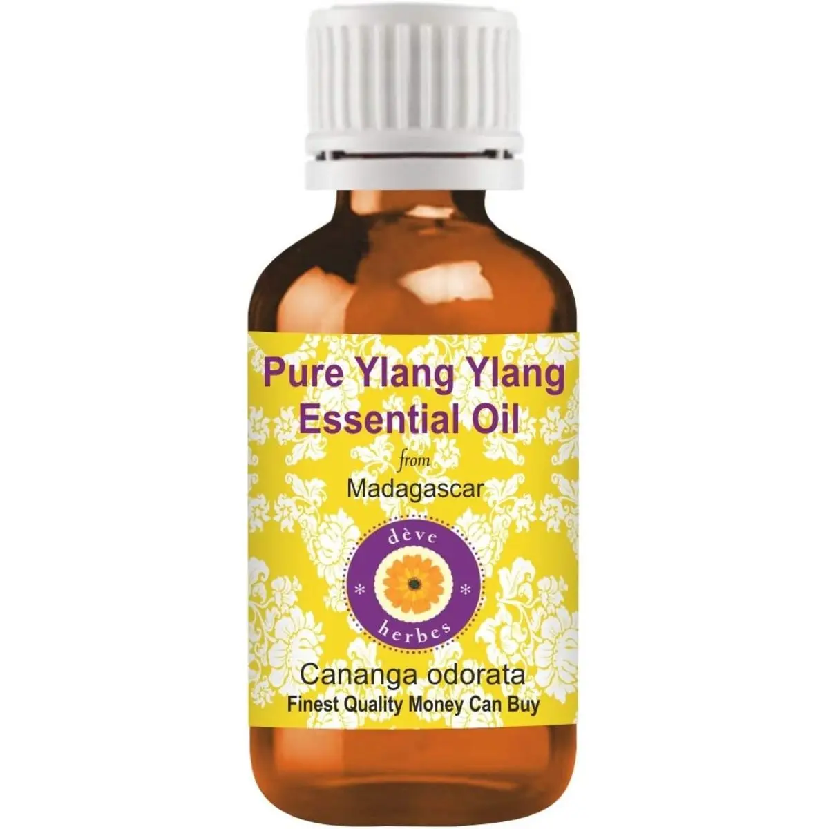 Deve Herbes Pure Ylang Ylang Essential Oil (Cananga odorata) Natural Therapeutic Grade Steam Distilled 5ml