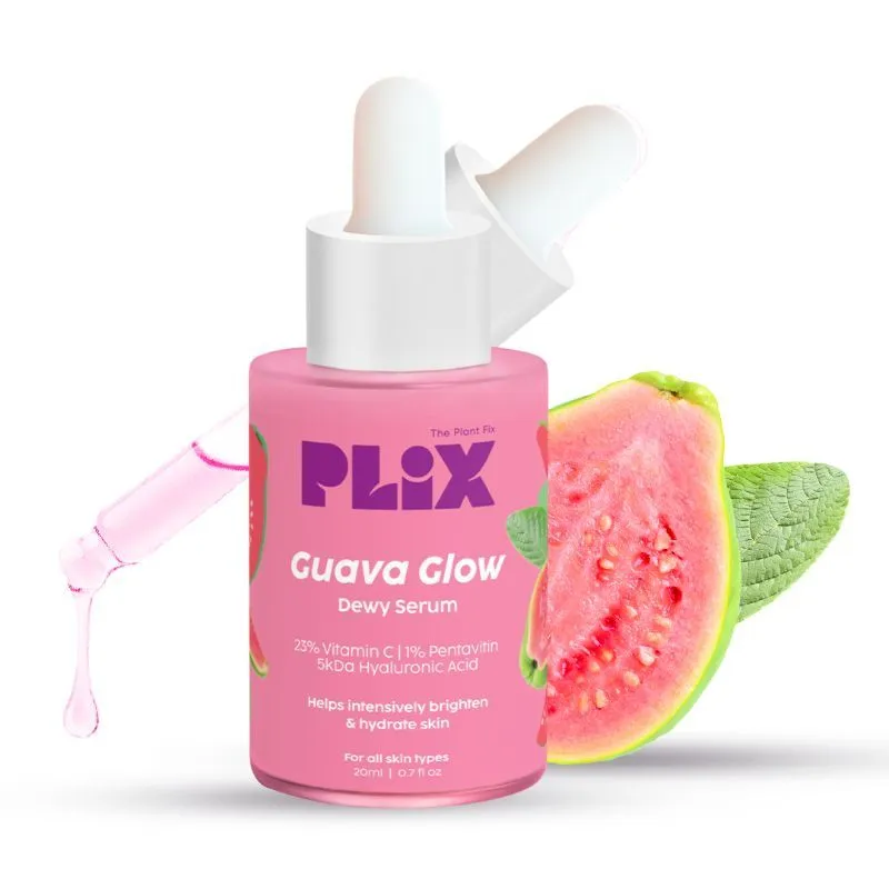 Plix 23% Vitamin C Guava Face Serum With Hyaluronic Acid & Pentavitin For Glowing Complexion