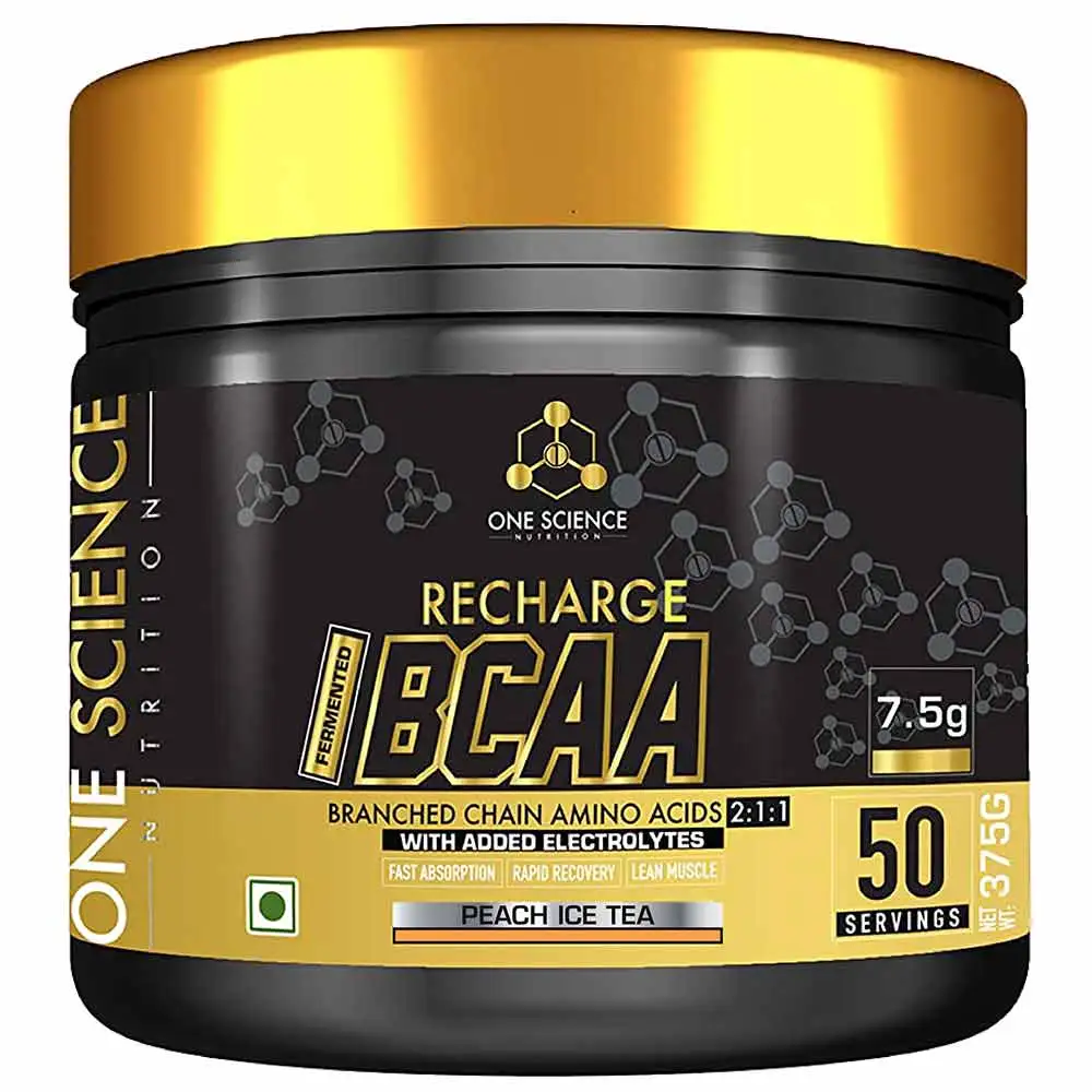 One Science Recharge BCAA,  0.82 lb  50 Servings  Peach Ice Tea