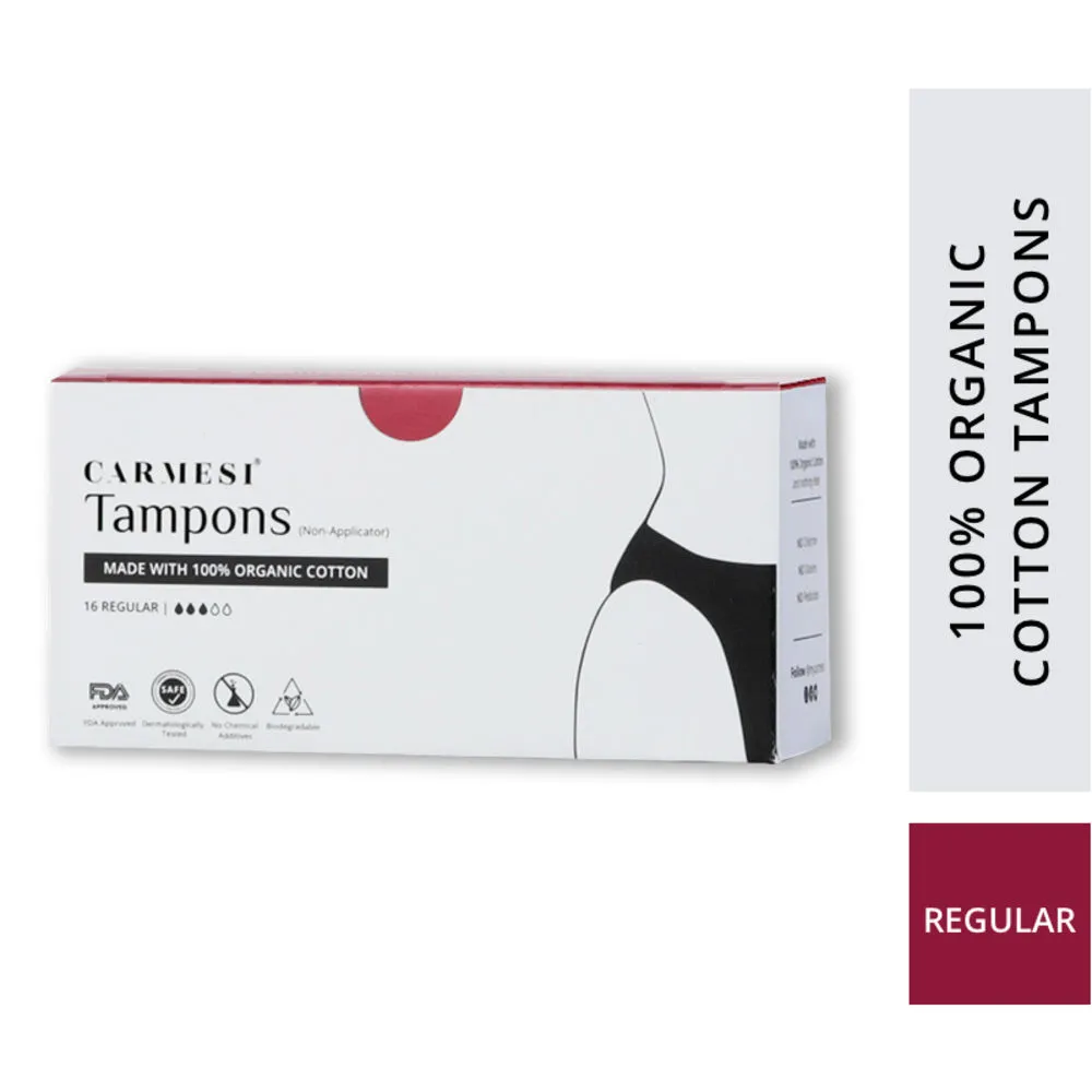 Carmesi 100% Organic Cotton Tampons Regular