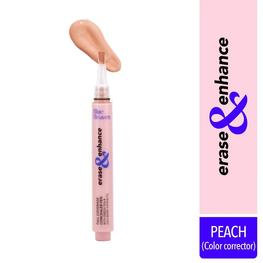 Blue Heaven Erase & Enhance Buildable Coverage Concealer Pen, Peach