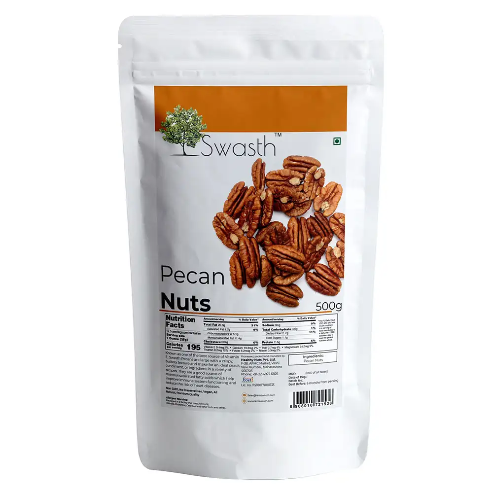 Swasth Pecan Nuts,  Unflavoured  0.5 kg