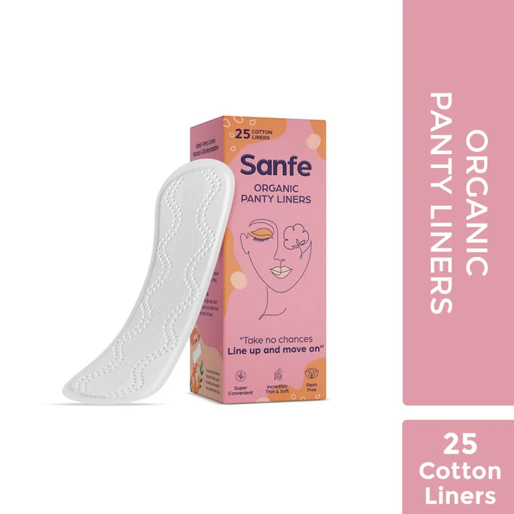 Sanfe Organic Panty Liners Biodegradable Panty Liners - 25 Pcs