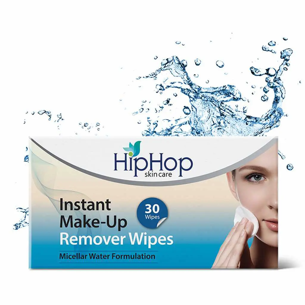 HipHop Skincare Instant Make-up Remover Wipes, Cleanses, Tones and Moisturises Skin, Suitable for All Skin Types (30 Wipes)