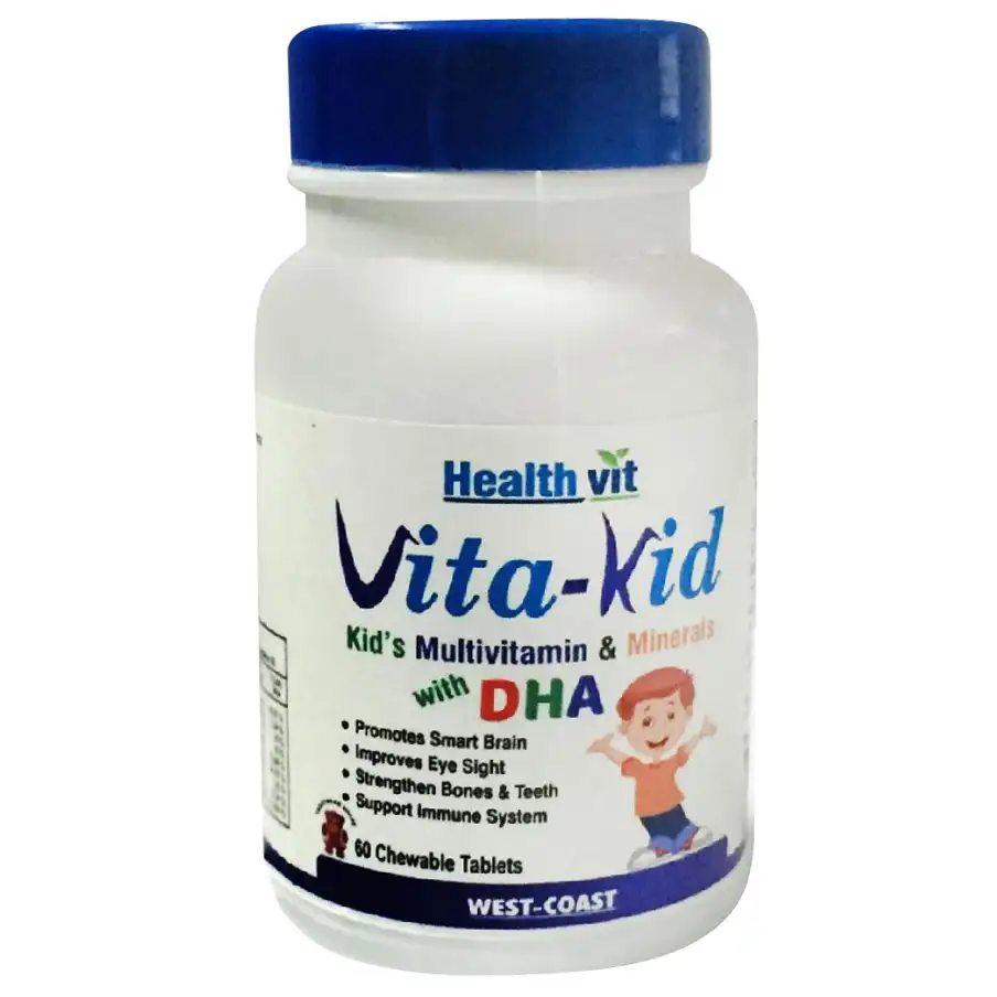 Healthvit Vita-Kid Multivitamin for Kids,  60 chewable tablet(s)  Unflavoured