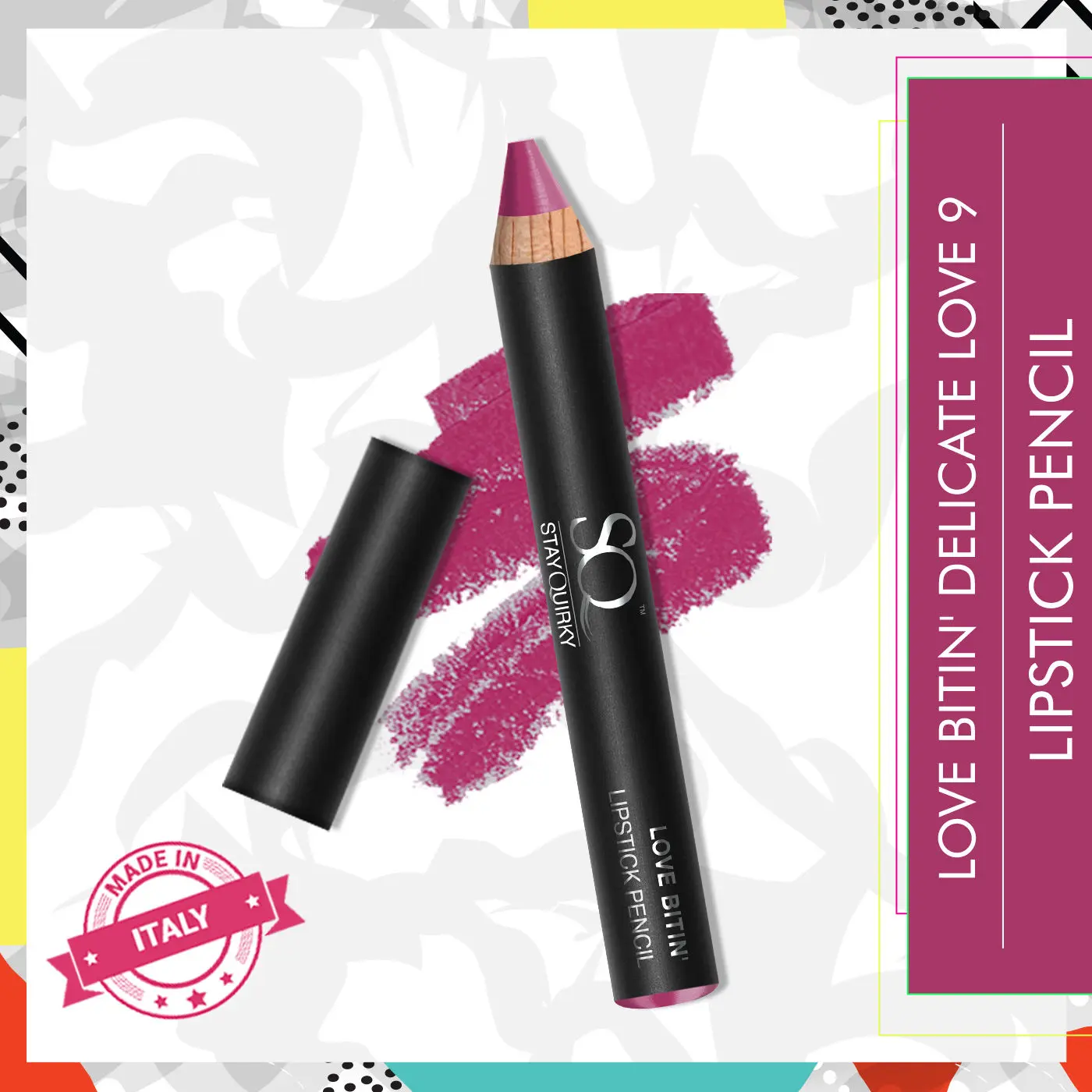 Stay Quirky Mini Lip Crayon | Lipstick Pencil | Lipstick - Love Bitin' Delicate Love 9 (2.1g)