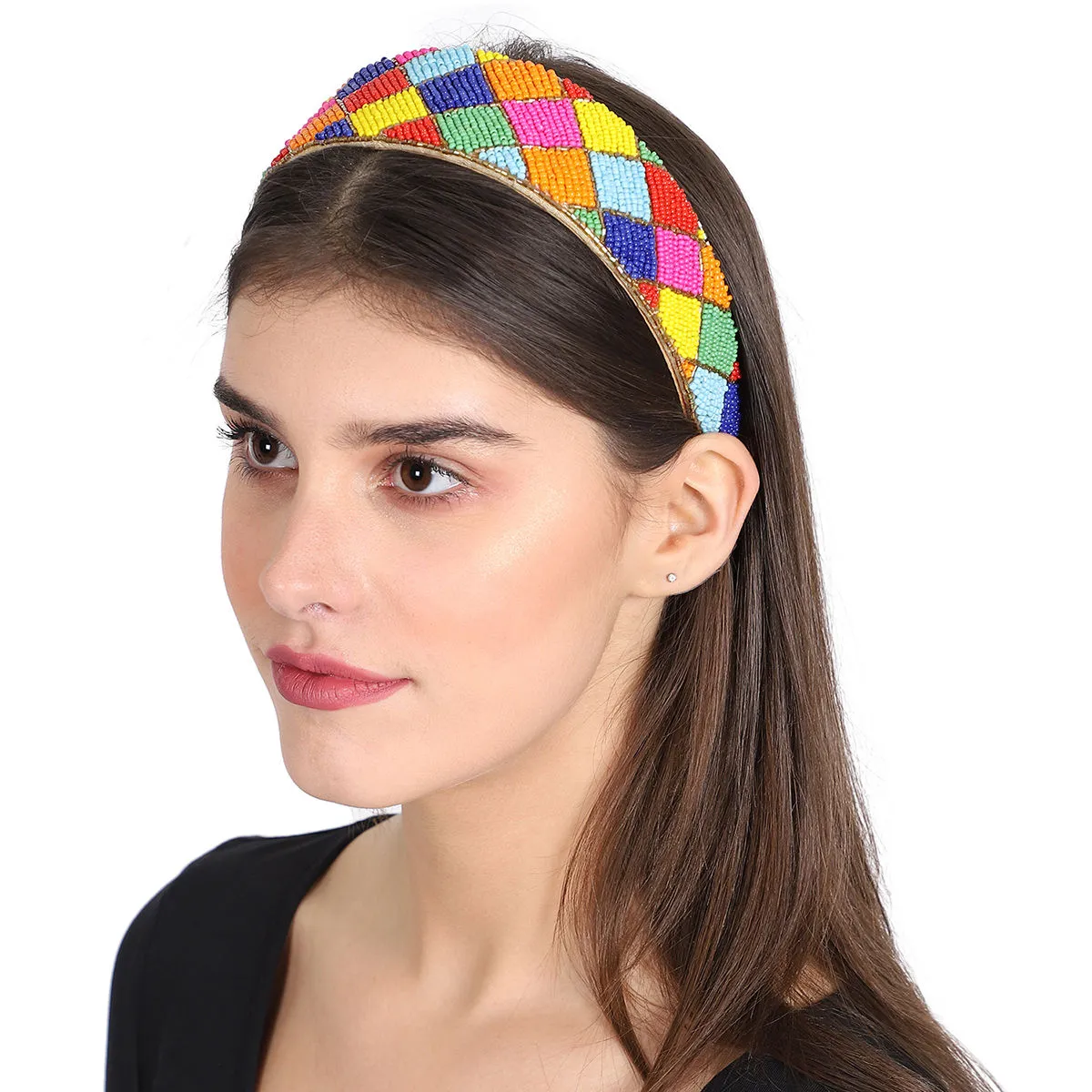 Anekaant Multi Faux Silk Beaded Hairband