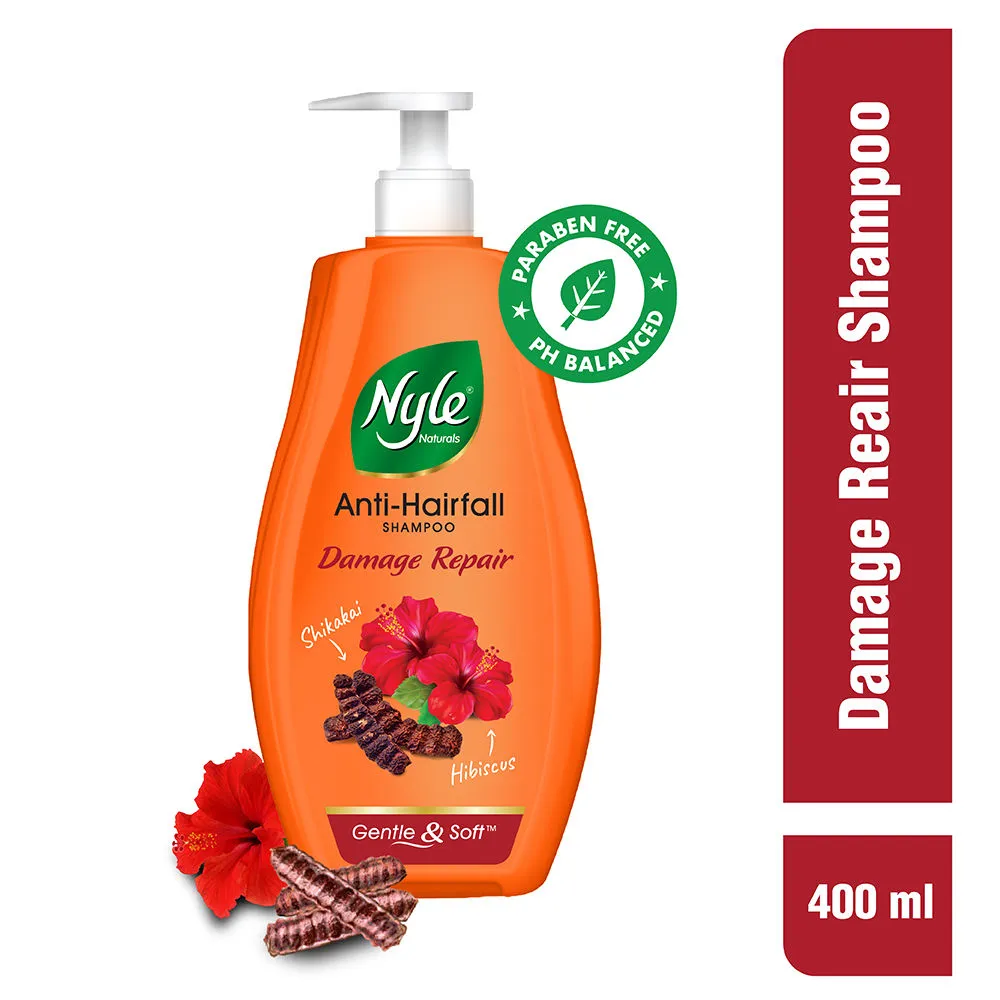 Nyle Naturals Damage Repair Shampoo with Goodness Of Shikakai & Hibiscus