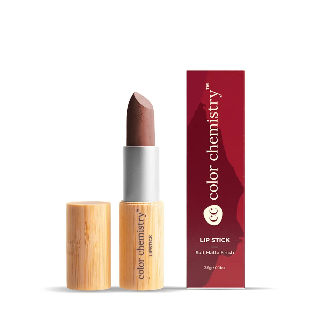 Color Chemistry Lipstick, Soft Matte Finish, Intensely pigmented & long-lasting, Enriched with Rosehip & Green Tea - Certified Organic (3.5 gm) Dahlia LS02