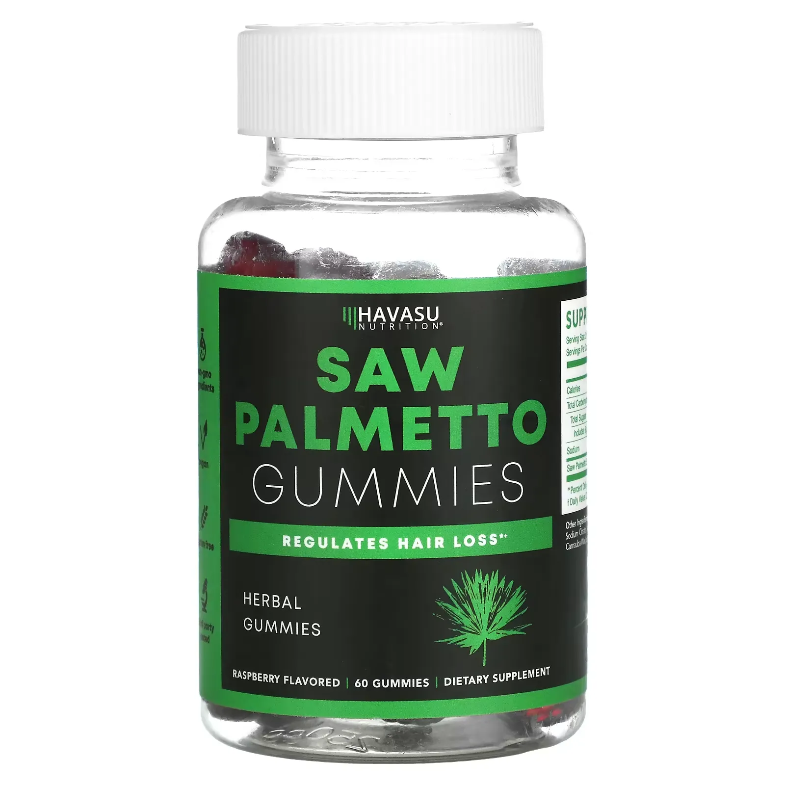 Saw Palmetto Gummies, Raspberry, 60 Gummies