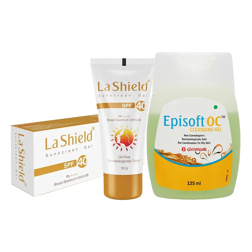 La Shield X Episoft Anti-Acne Combo (Sunscreen Gel + Oc Cleansing Gel)