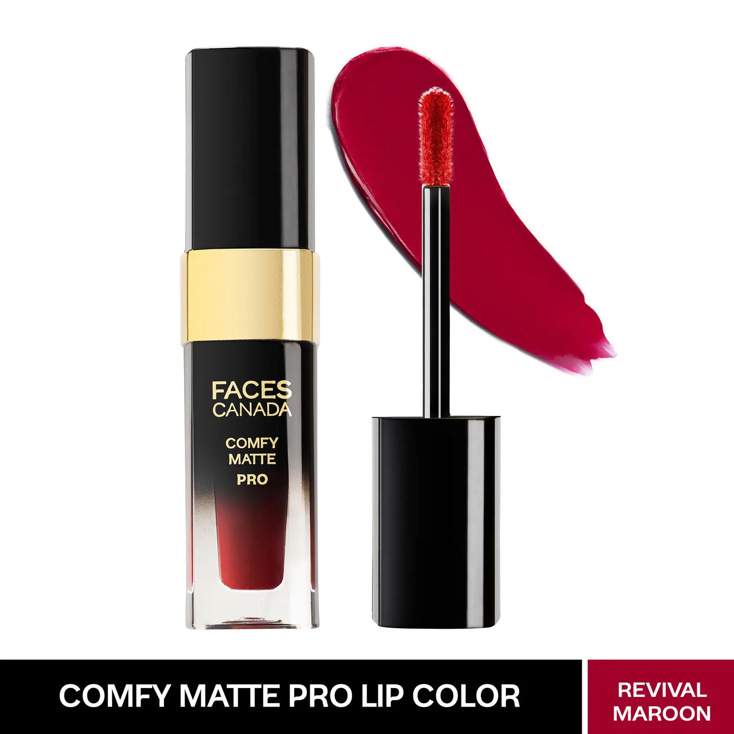 Faces Canada COMFY MATTE PRO LIP COLOR | Upto 10hrs stay |No Alcohol, No Dryness | Revival maroon14 | 5.5 ml