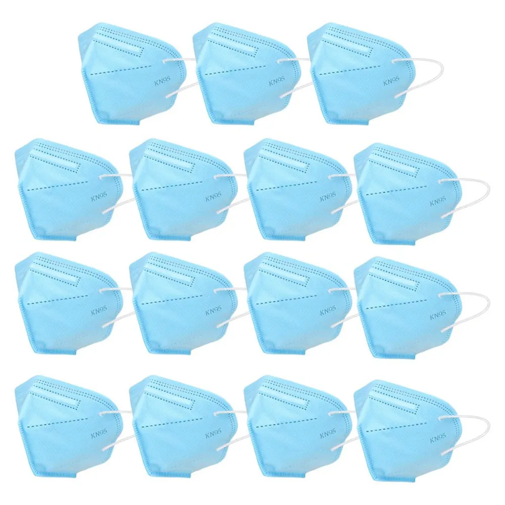 Fabula Pack Of 15 Kn95/N95 Anti-Pollution Reusable 5-Layer Mask (Blue )