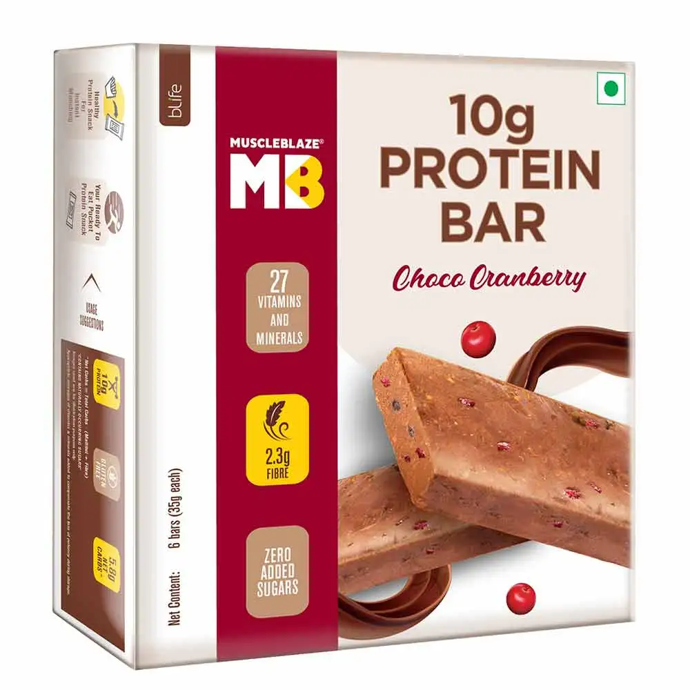 MuscleBlaze Mini-Protein Bar (10g Protein),  6 bar(s)  Choco Cranberry