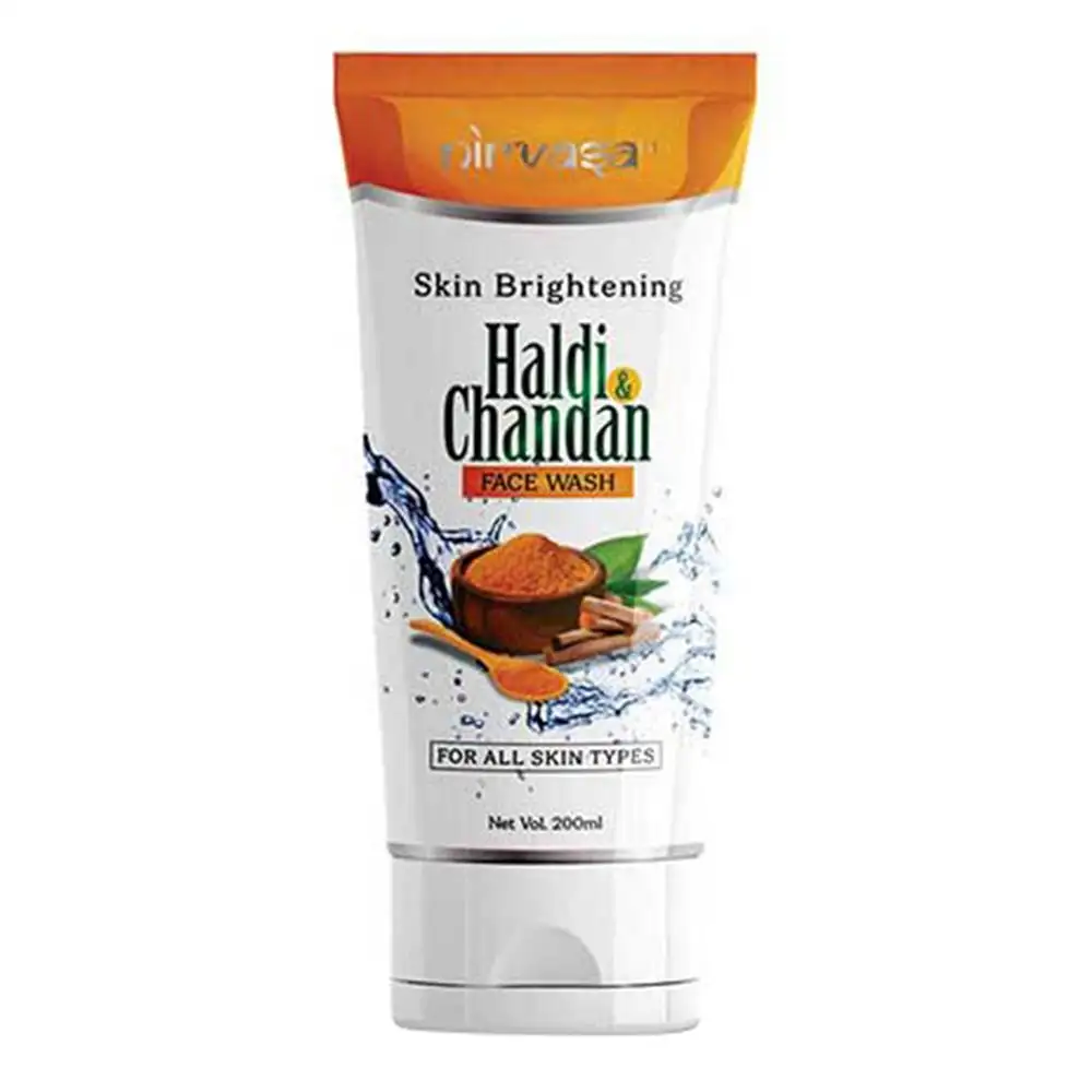 Nirvasa Skin Brightening Haldi and Chandan Face Wash,  200 ml  for All Skin Types