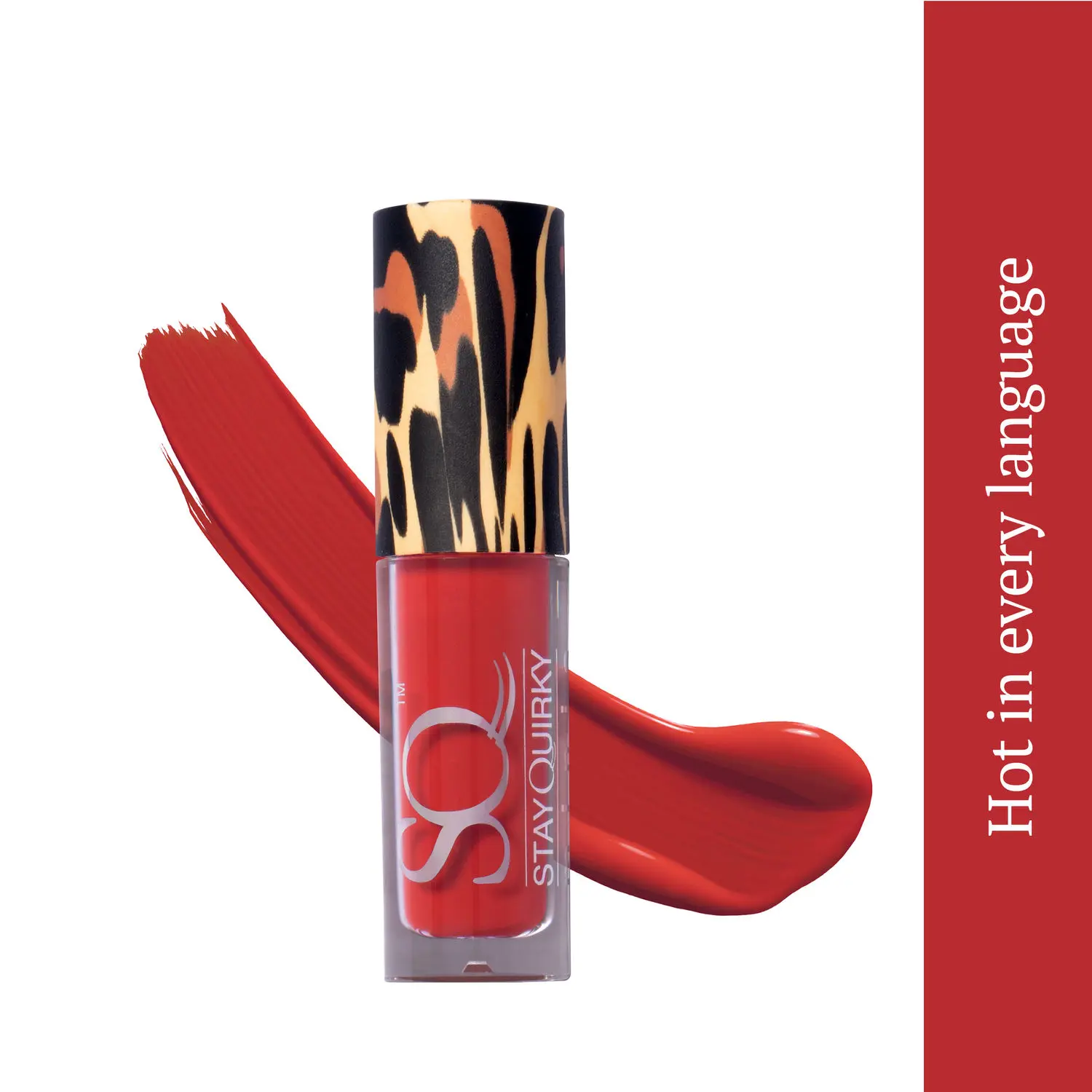 Stay Quirky Mini Liquid Lipstick Red - Hot In Every Language 6 | Highly Pigmented | Non-drying | Long Lasting | Easy Application | Water Resistant | Transferproof | Smudgeproof (1.6 ml)