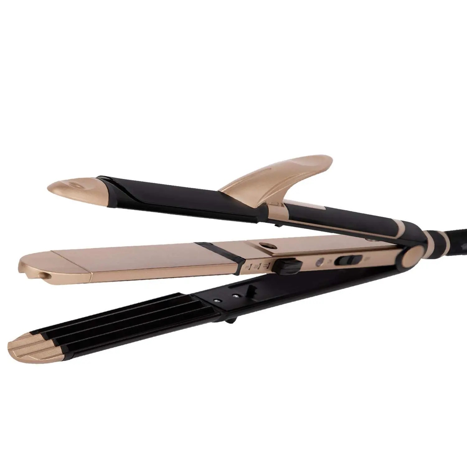 VEGA 3 in 1 Hair Styler, Straightener, Curler & Crimper (VHSCC-01), Black & Gold