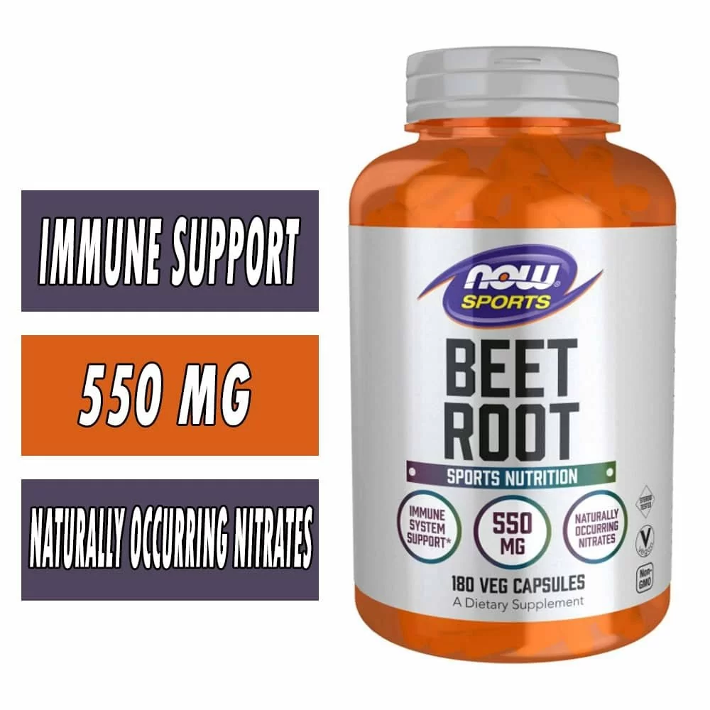 NOW Beet Root - 550 mg - 180 Veg Caps