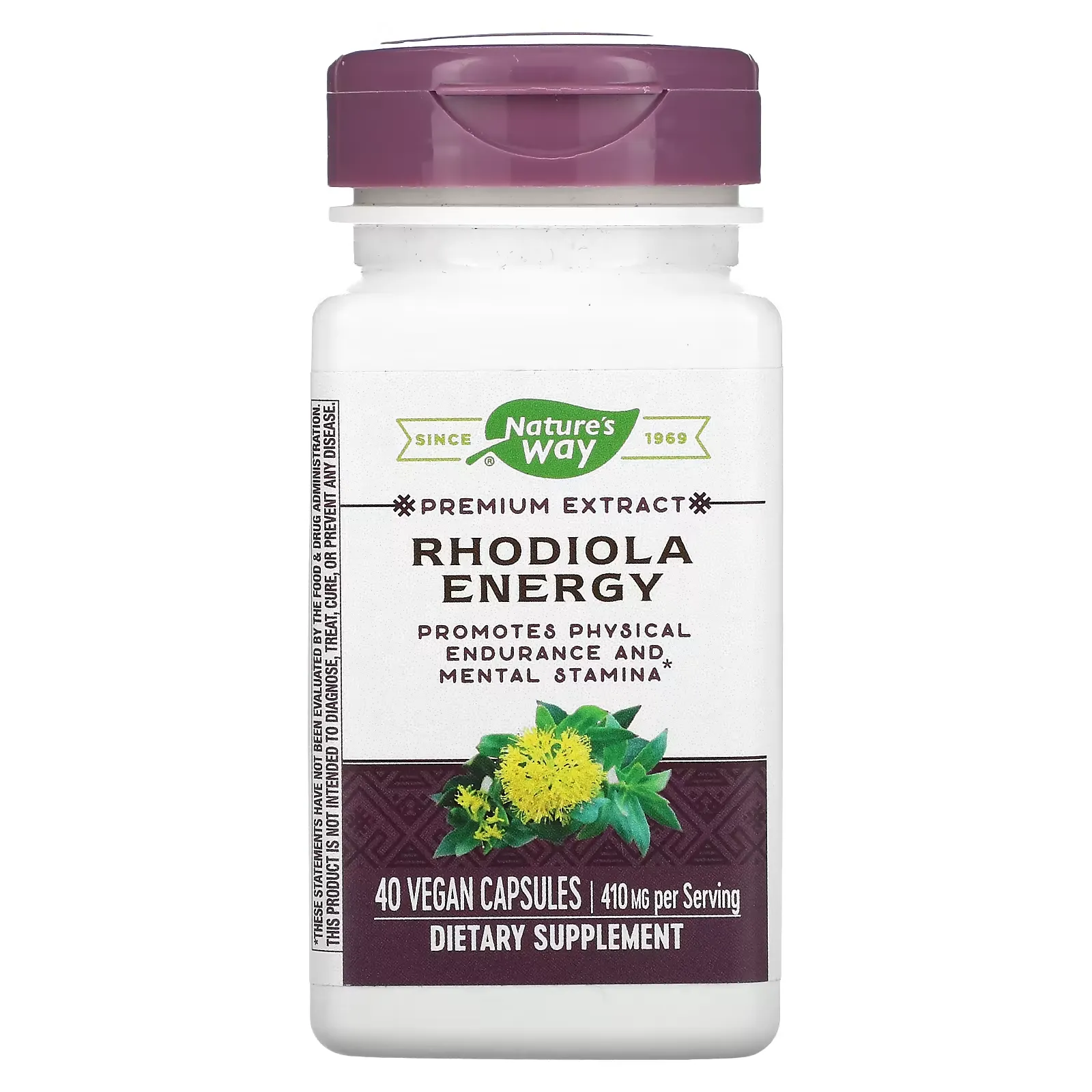 Rhodiola Energy, 205 mg, 40 Vegan Capsules