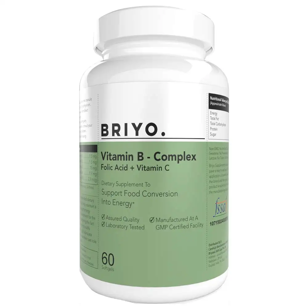 Briyo Vitamin B Complex,  Unflavoured  60 softgels