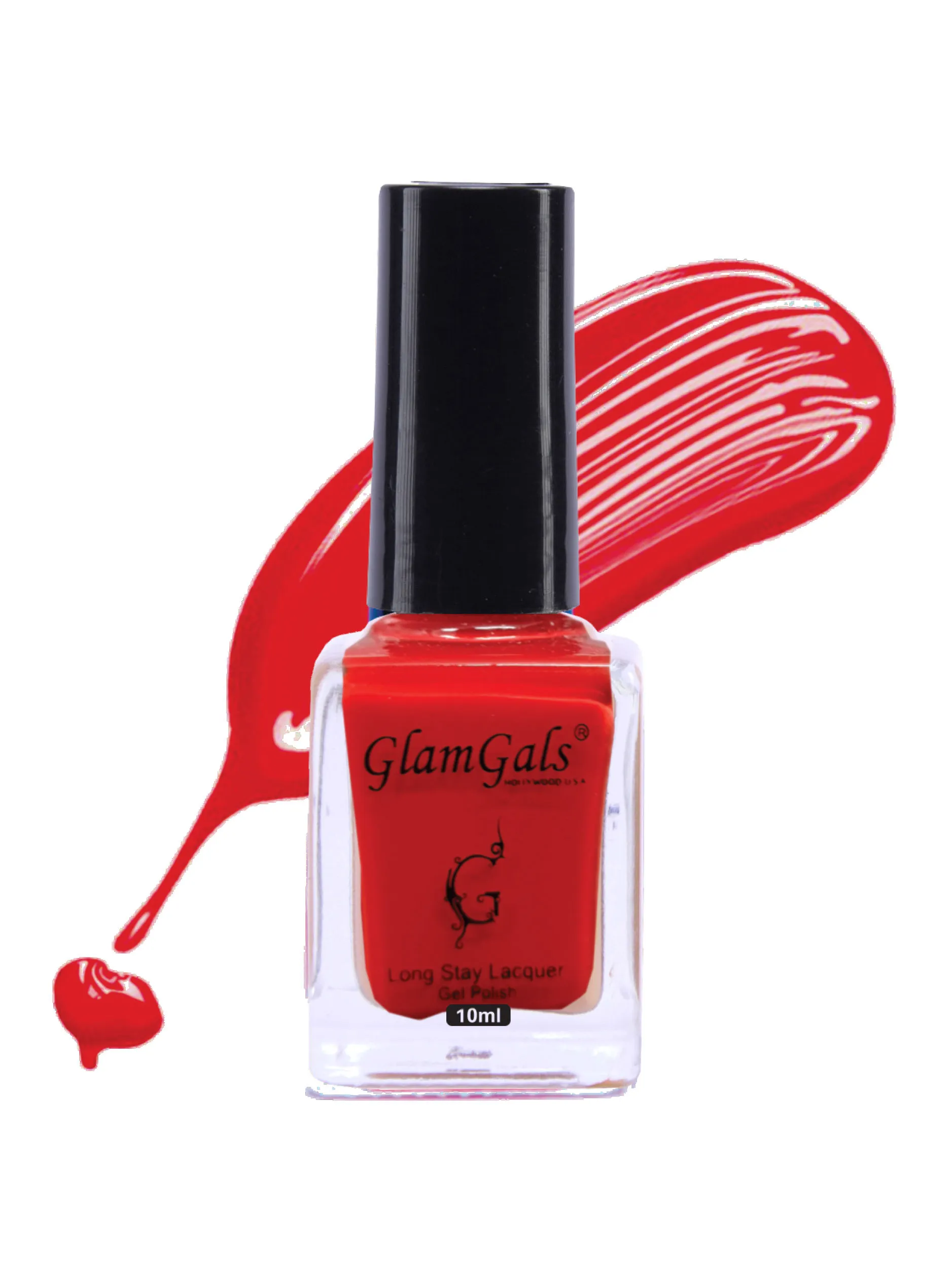 GlamGals Long Stay Lacquer,pastel Nail Polish ( Orange Flame)