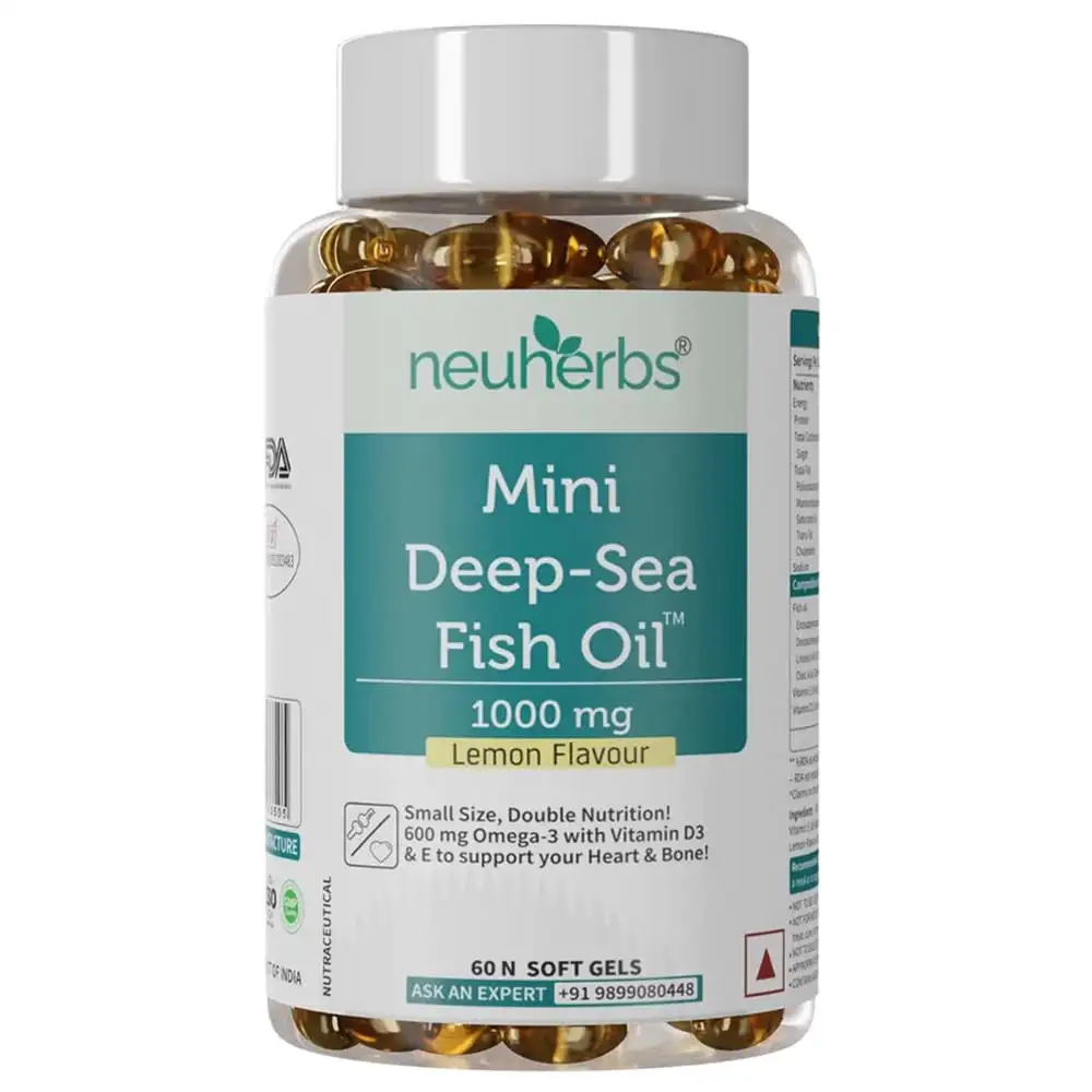 Neuherbs Mini Deep-Sea Fish Oil,  60 softgels