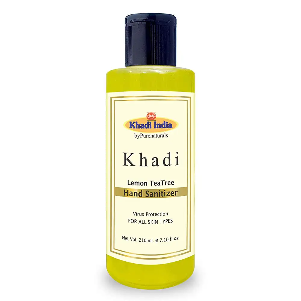 Khadi Virus Protection Hand Sanitizer,  Lemon Tea Tree  210 ml  Protection from Germs