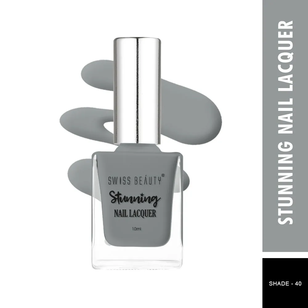 Swiss Beauty Stunning Nail Lacquer - 40 Charcoal