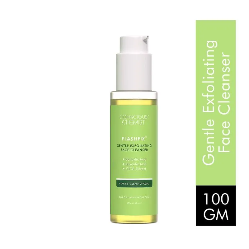 Conscious Chemist Flashfix Gentle Exfoliating Face Cleanser For Oily Acne-prone Skin