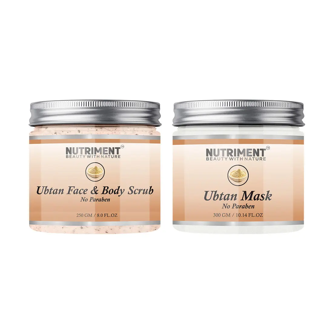 Nutriment Ubtan Scrub 250gm and Ubtan Mask 300gm Each (Pack of 2)