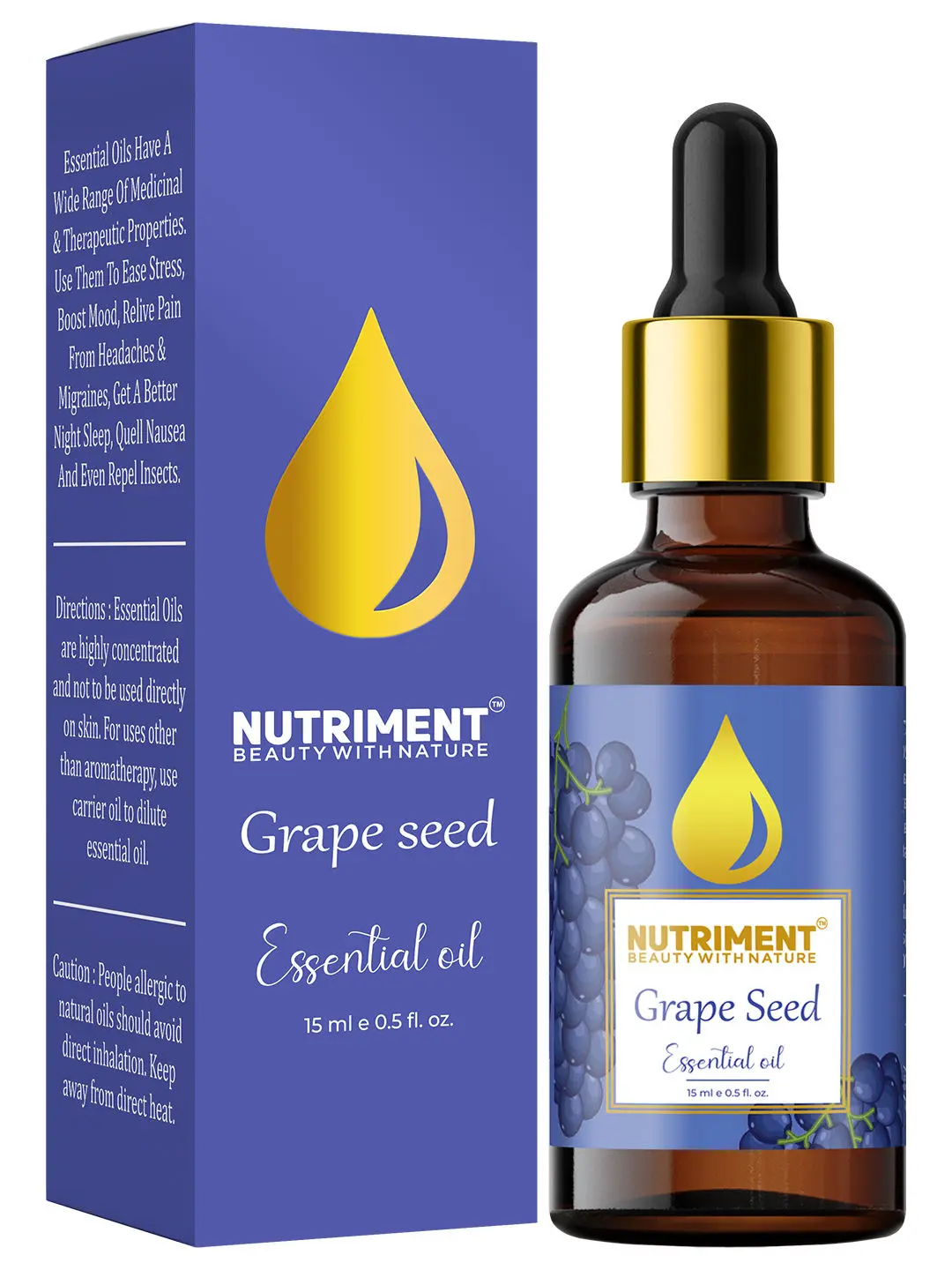 Nutriment Grape Seed Essential Oil, 15ml