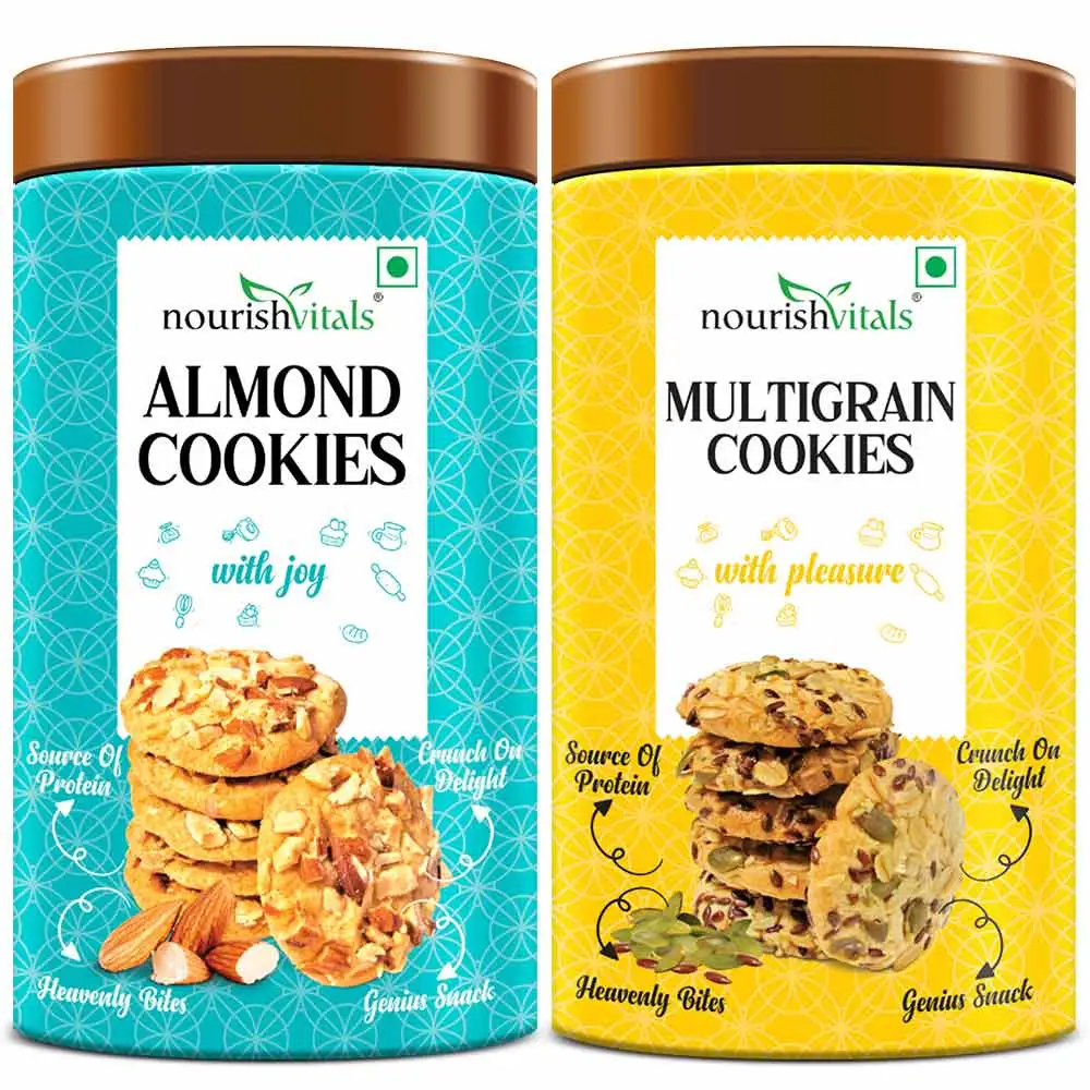 NourishVitals Cookies,  0.120 kg  Almond+Multigrain Combo