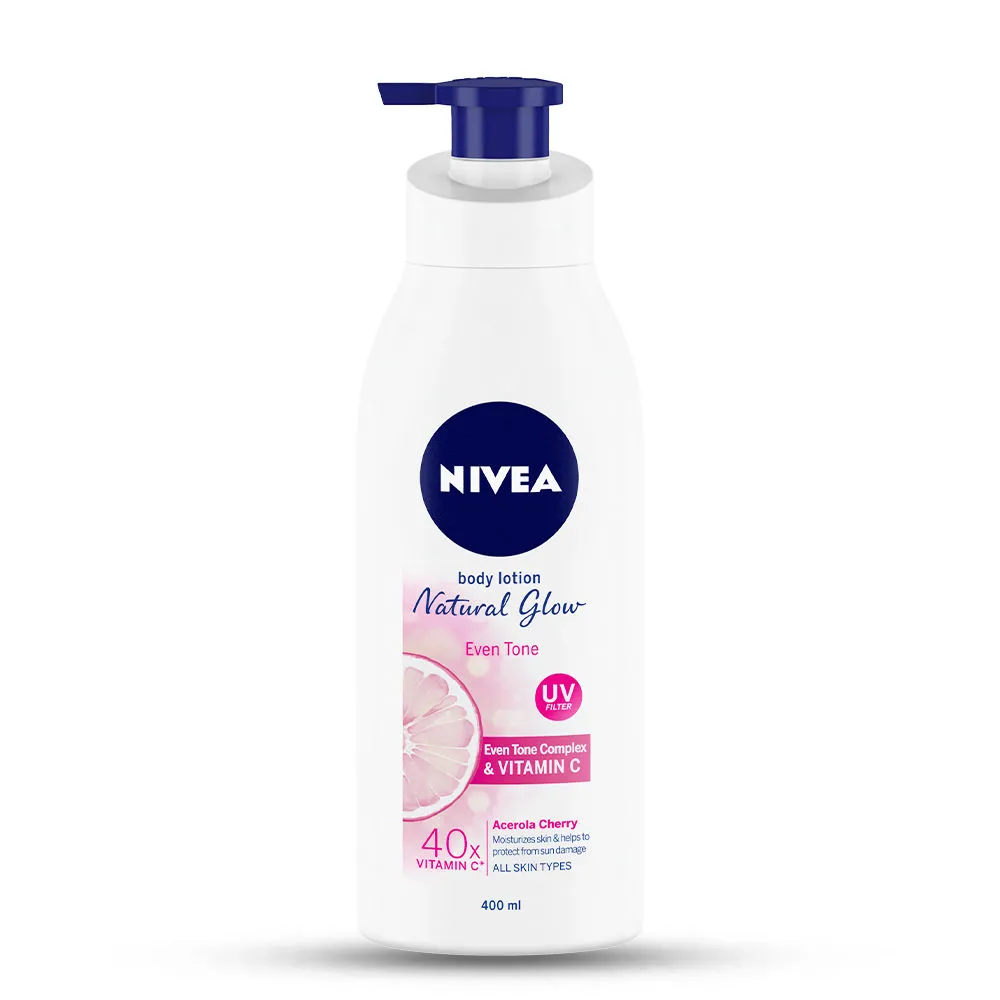 Nivea Body Lotion, Natural Glow, Even Tone, UV Protect & 40x Vitamin C