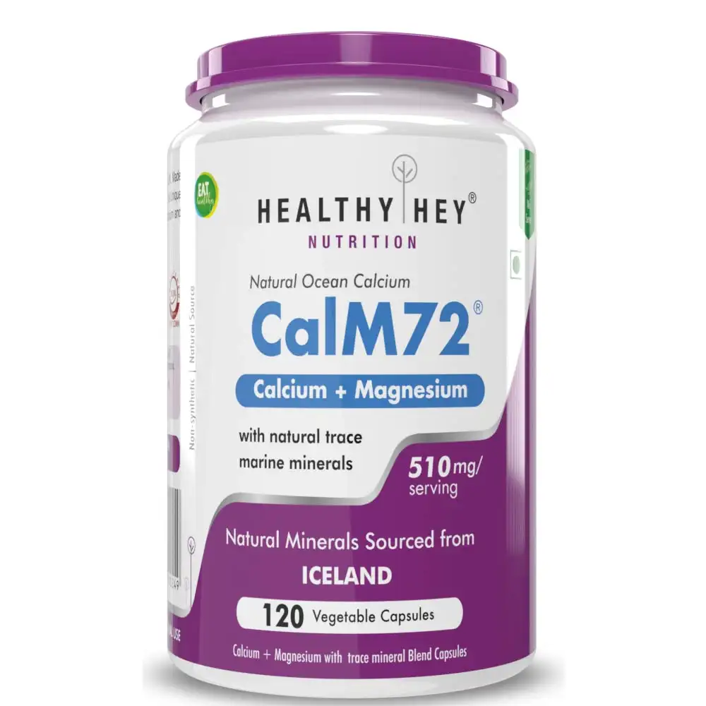 HealthyHey Nutrition Natural Ocean Calcium CalM72,  120 capsules  Unflavoured